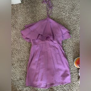 Purple halter dress